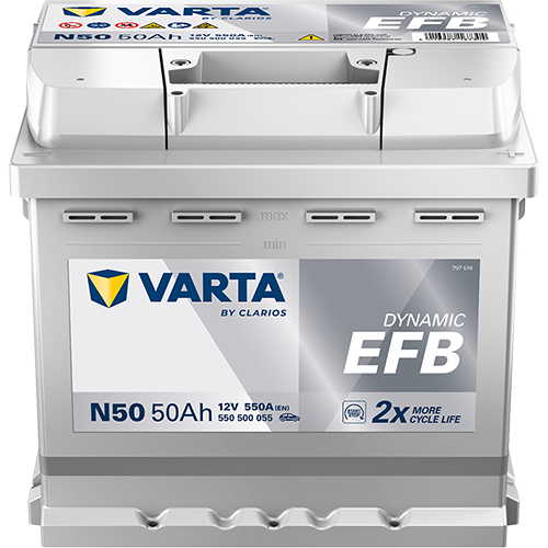 12 VOLT 50 AMPER VARTA EFB AKÜ (START-STOP)